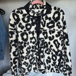 Old navy active leopard sherpa jacket